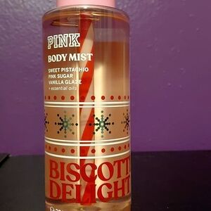 PINK Victoria's Secret Biscotti Delight Body Mist - Red and Pink